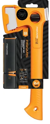 Obrázok produktu pre Fiskars Set Univerzálna Ľahká Sekera (Xs) X13 + Xsharp™ Ostrič Nožov A Seker 1075437