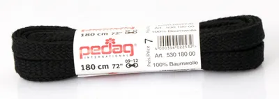 Produktbild von Pedag Schnürsenkel flach breit 180 cm schwarz