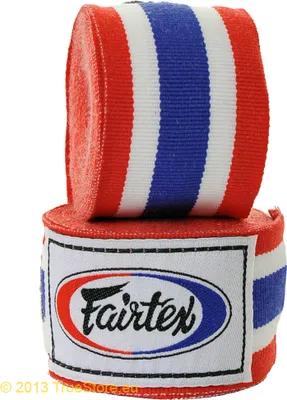 Produktbild von Fairtex Elastische Boxbandage 4,50m Thaiflagge, Farbe der Thaiflagge