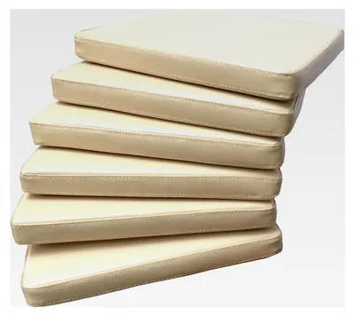 Produktbild von 6er Set Stuhlkissen Larissa Sitzpolster Kunstleder Beige