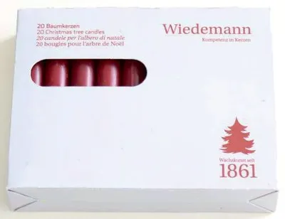 Image de Wiedemann 580801.067 Christbaumkerze - bordeaux, 20 Stück