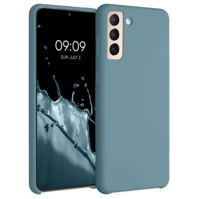 Produktbild von kwmobile Hülle kompatibel mit Samsung Galaxy S21 Plus Hülle - Silikon Handy Case - Handyhülle weiche Oberfläche - kabelloses Laden - Antique Stone
