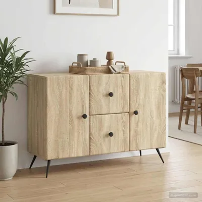 Produktbild von vidaXL Sideboard Sonoma-Eiche 89 x 34,5 x 60 cm Holzwerkstoff