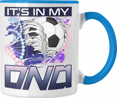Produktbild von Trendation - Fußball Tasse Geschenk für Fussball Spieler Trainer Coach Geschenkidee Spruch (Blau)