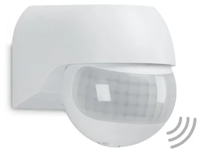 Immagine prodotto di TELEFUNKEN - Rilevatore di movimento, sensore di movimento 180°, portata max. 12m, incl. impostazione tempo, max. 2.000 Watt, IP44, bianco, 77x55x70mm (LxWxH)