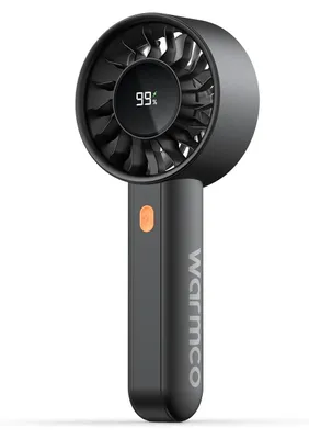 Handventilator, 5000 mAh, 4 Stufen, LED-Display, USB-C, schwarz