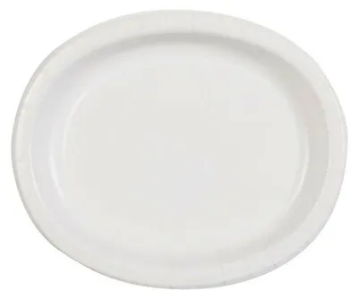Produktbild von Unique Party 31039, Teller, Oval, Papier, Weiß, Einfarbig, 8 Stück(e)