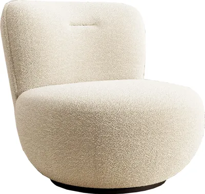 Produktbild von Ein kleiner Drehsessel für das Wohnzimmer in hellem Stoff