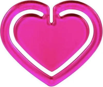 Produktbild von Büroklammern Herzklip 30mm VE=25 Stück kristallpink
