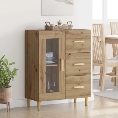 Image de vidaXL Sideboard Chêne Artisan 69,5 x 34 x 90 cm Matériau dérivé du bois