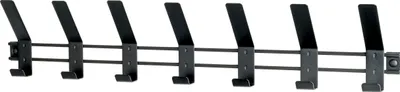 Produktbild von HAKU Wandgarderobe Garderobenleiste schwarz - Metall, B/H/T: 74x14x6 cm