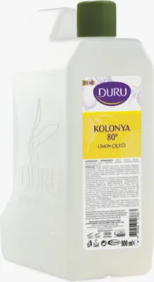Produktbild von Duru Traditionelles Türkisches Eau de Cologne 900ml mit Zitronenduft, 80% Alkohol, Desinfizierend