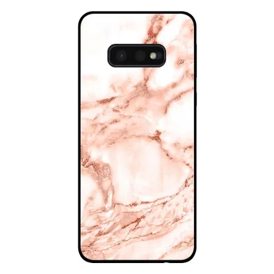 Produktbild von Smartphonica Telefon Fall für Samsung Galaxy S10E Marmor-Look - zurück Abdeckung Marmor Fall - Weiß Rose Gold