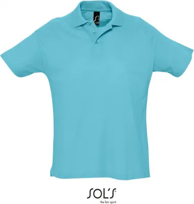 Produktbild von SOLs 11342 | Herren Summer Poloshirt II Seitenschlitze - Farbe: Atoll Blue - Größe: M