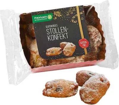 Produktbild von Poensgen Stollenkonfekt mit Marzipan und Rosinen glutenfrei 150g