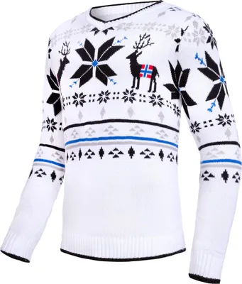 Produktbild von Nebulus Norweger Pullover BREEN Herren, warmer Pullover, schicker Pullover im Norweger-Style, P6410 - Herren, weiß, XL