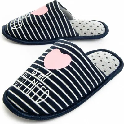 Produktbild von Northome Damen Hausschuh Homer Slipper Blau mit gepolsterter Innensohle und rutschfester Sohle