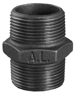 Produktbild von Gröditzer Temperguss schwarz Doppelnippel Nr. 280 AG   3/4"