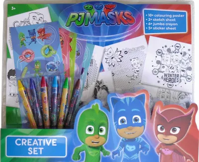 Produktbild von Paxos Malset PJ Masks Pyjamahelden Kreativset mit Stiften Sticker Ausmalbilder