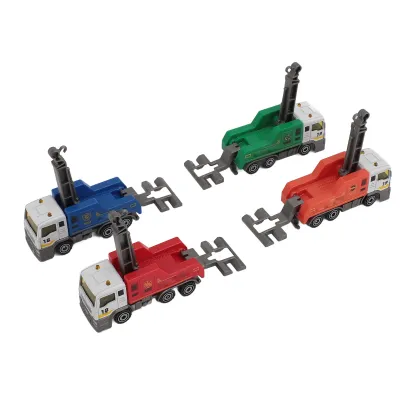 Zdjęcie produktu dla ZELURXX 4 szt. modeli ciężarówek budowlanych, skala 1/32, zestaw zabawek dla dzieci, symulacja, 8 x 3,2 cm