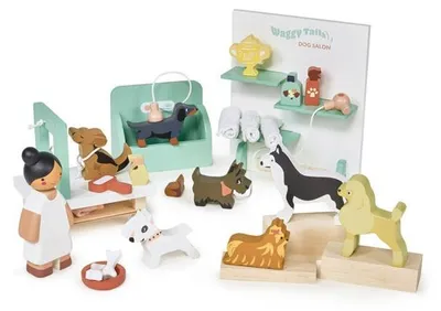Produktbild von Tender Leaf Toys Hundesalon Waggy Tails, Spielzeug aus Holz,  für Kinder 7508168