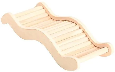 Zdjęcie produktu dla Urządzenie do zabawy dla chomika, wykonane z drewna, o wymiarach 24 x 9,5 cm. Wykonane z drewna odpornego na gryzienie, bezpieczne, trwałe