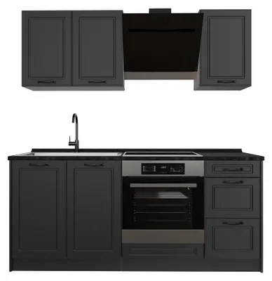 Immagine prodotto di Cucina monoblocco Vicco R-Line Antracite country/Antracite 180 cm piano di lavoro Antracite, Model 67754
