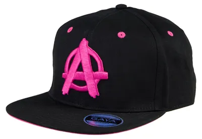 Produktbild von Anarchy Snapback | Schwarze Rage 2 Videospiel Cap mit rosa A | Baumwolle