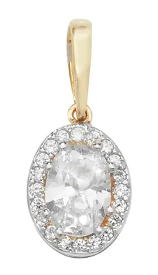 Image de Pendentif Femme Or 375/1000 avec Oxyde de Zirconium - 19mm*8mm; TRS107969KY