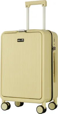 Produktbild von Aga Travel Handgepäck, Reisekoffer MR4671 Beige, Hartschale, TSA, 4 Rollen, Teleskopgriff