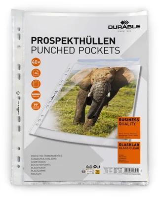 Produktbild von DURABLE Prospekthülle BUSINESS A4 PP, Btl. à 40, 267319