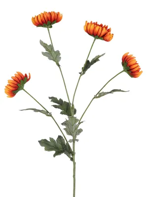 Obrázok produktu pre Countryfield umelá kvetina, chryzantéma, dekorácia, oranžová, 84 cm, plast