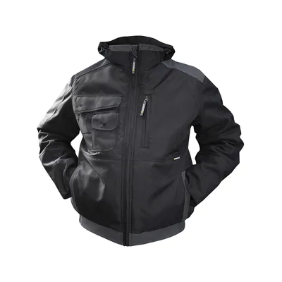 Produktbild von DASSY® Austin Canvas Winterjacke SCHWARZ/ANTHRAZITGRAU Gr.2XL Länge: STANDARD