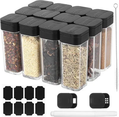 Produktbild von Gewürzdosen 12er Set, quadratisch 50 ml, luftdicht, für Küche