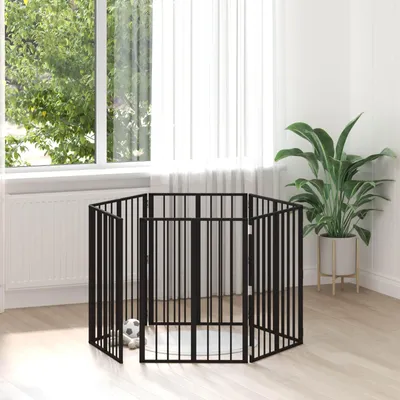 Produktbild von Hundetor 6 pcs Schwarz 60 x 80 cm Verzinkter Stahl - Sonstiges Hundezubehör DE1962