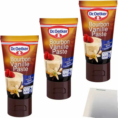 Produktbild von Dr. Oetker Bourbon Vanille Paste 3er Pack (3x50g Tube) + usy Block
