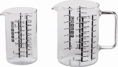 Produktbild von Messbecher-Set Glas 2-teilig 0,5 + 1,0 l