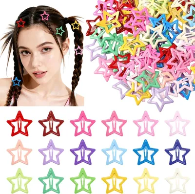 Imagen del producto de Horquillas en forma de estrella, 100 unidades, 3,1 cm, metal, para niñas y mujeres