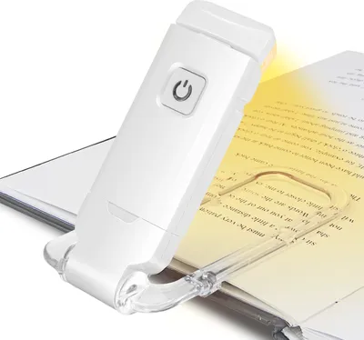 Produktbild von LED Clip Leselampe Buch Klemm 1 Pack USB-Wiederaufladbare Buchleuchte Kinder und 3 Helligkeitsstufen dimmbar Bettleseleuchte in der Nacht C