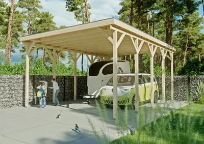 Produktbild von Wohnmobil-Carport Oakland III 6,00x8,50 m - inklusive langlebigem EPDM-Dach