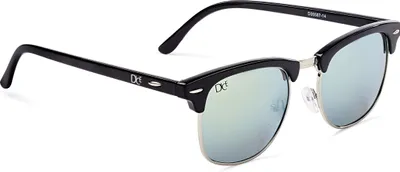 Produktbild von DICE Retro Sonnenbrille für Damen und Herren - Club Style - Shiny Black/Smoke Yellow