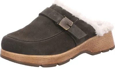 Produktbild von Rohde Damen Pantolette Keilabsatz Clog Warmfutter Licata 7002, Größe:41 EU, Farbe:Grün