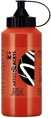 Zdjęcie produktu dla Marabu12200075937 Farba akrylowa Marabu Artist Acryl, 500 ml, czerwień kadmowa