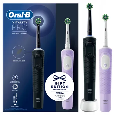 Zdjęcie produktu dla Szczoteczka Elektryczna Oral-B Vitality Pro D103 Duo Black Lilac Violet