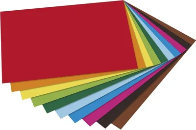 Produktbild von folia Tonpapier DIN A4 130 g/qm 10 Farben sortiert 100 Blatt