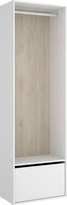 Image de Islamabad - Armoire Grande, 60x205h cm Blanc, Porte-manteaux