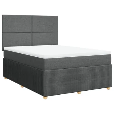 Produktbild von Boxspringbett mit Matratze Dunkelgrau 140x200 cm Stoff