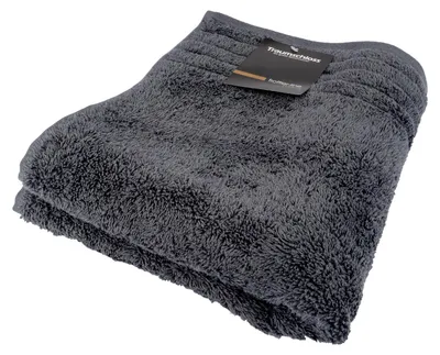 Produktbild von Traumschloss Frottier-Line Premium Badetuch 100 x 150 cm dunkelgrau 100% ägäische Baumwolle mit 600g/m²