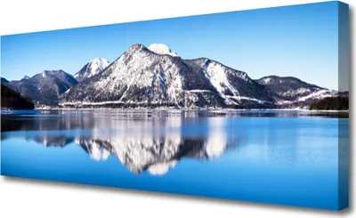 Produktbild von Tulup Leinwand-Bilder 125x50 Wandbild Canvas Kunstdruck See Gebirge Landschaft