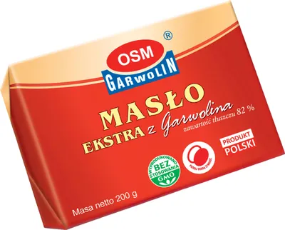 Zdjęcie produktu dla Masło ekstra OSM Garwolin 200g